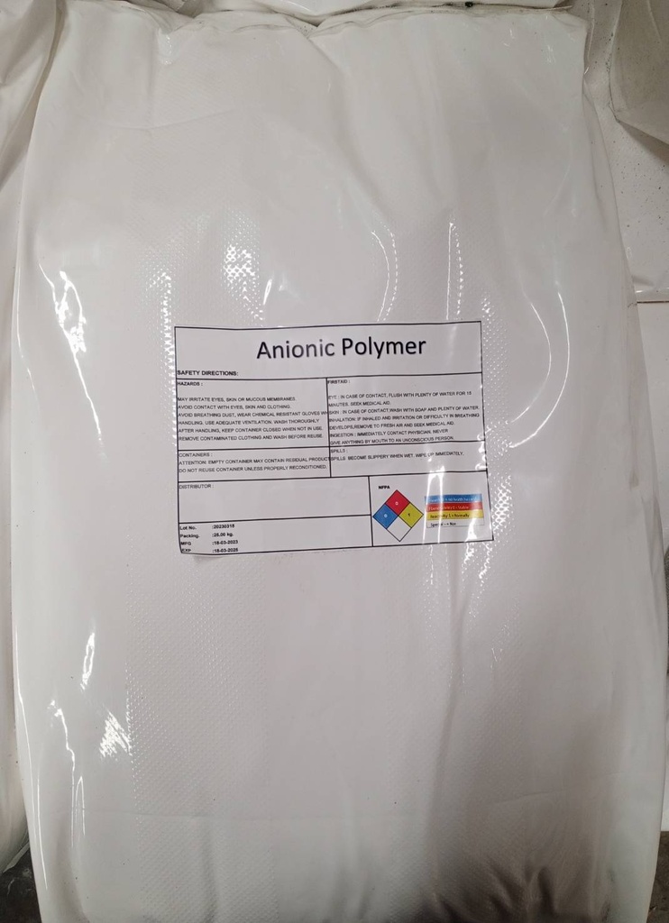 Anionic Polymer โพลิเมอร์ประจุลบ  25kg./1 bag
