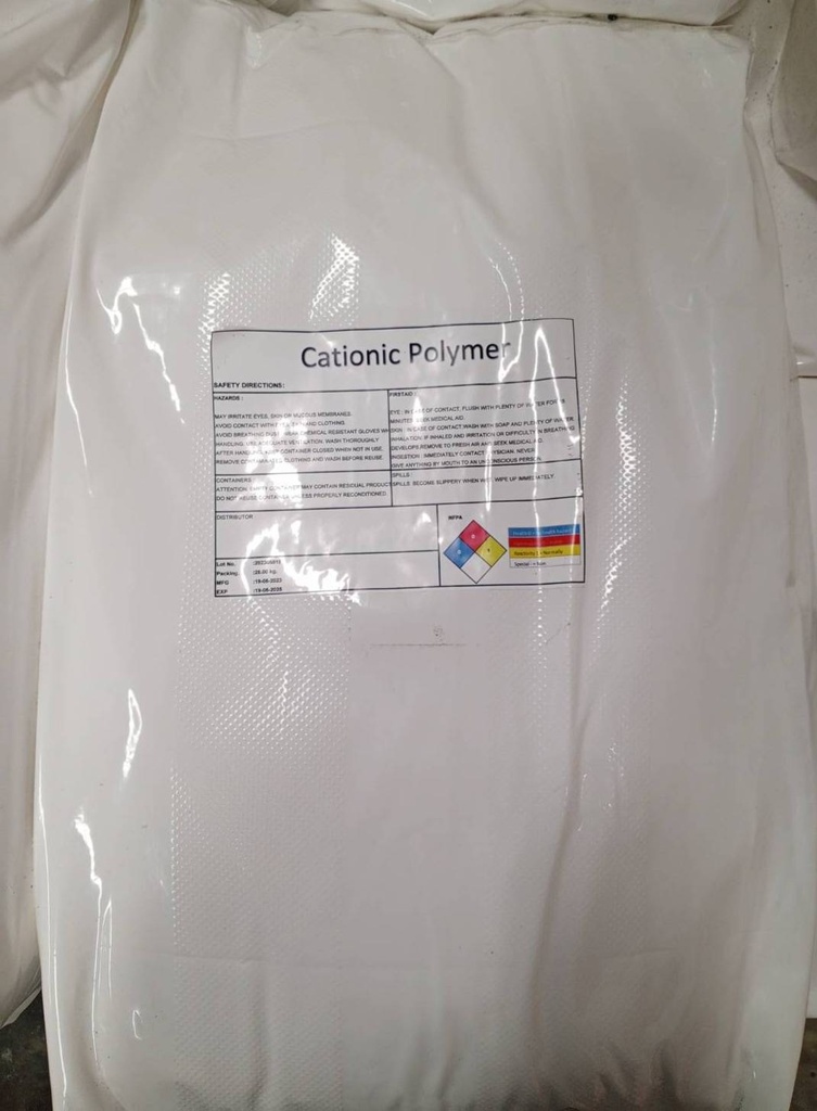 Cationic Polymer โพลิเมอร์ประจุบวก 25kg./1Bag